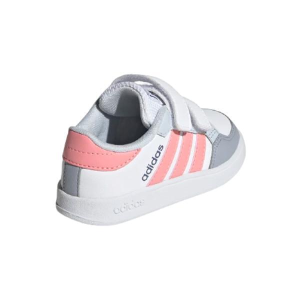 Βρεφικά αθλητικά παπούτσια ADIDAS BREAKNET Λευκό/Ροζ