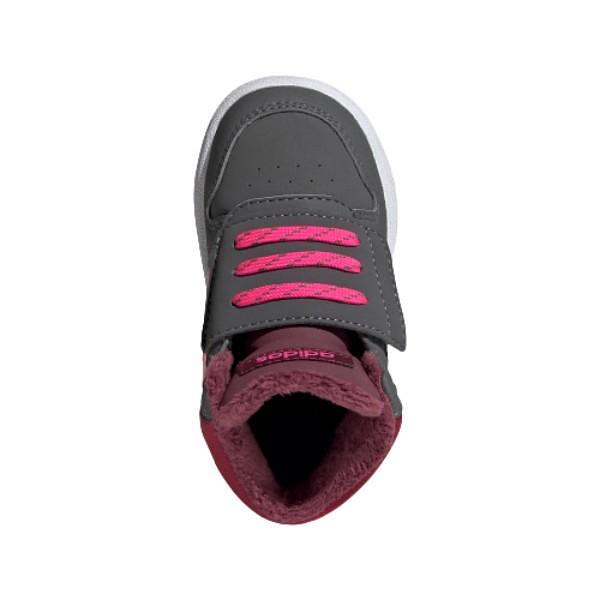 Adidași pentru bebeluși ADIDAS Hoops MID 2.0 Gri/Roz GZ7798