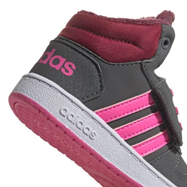 Adidași pentru bebeluși ADIDAS Hoops MID 2.0 Gri/Roz GZ7798