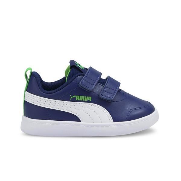 Pantofi sport pentru bebeluși PUMA COURTFLEX bleumarin cu verde