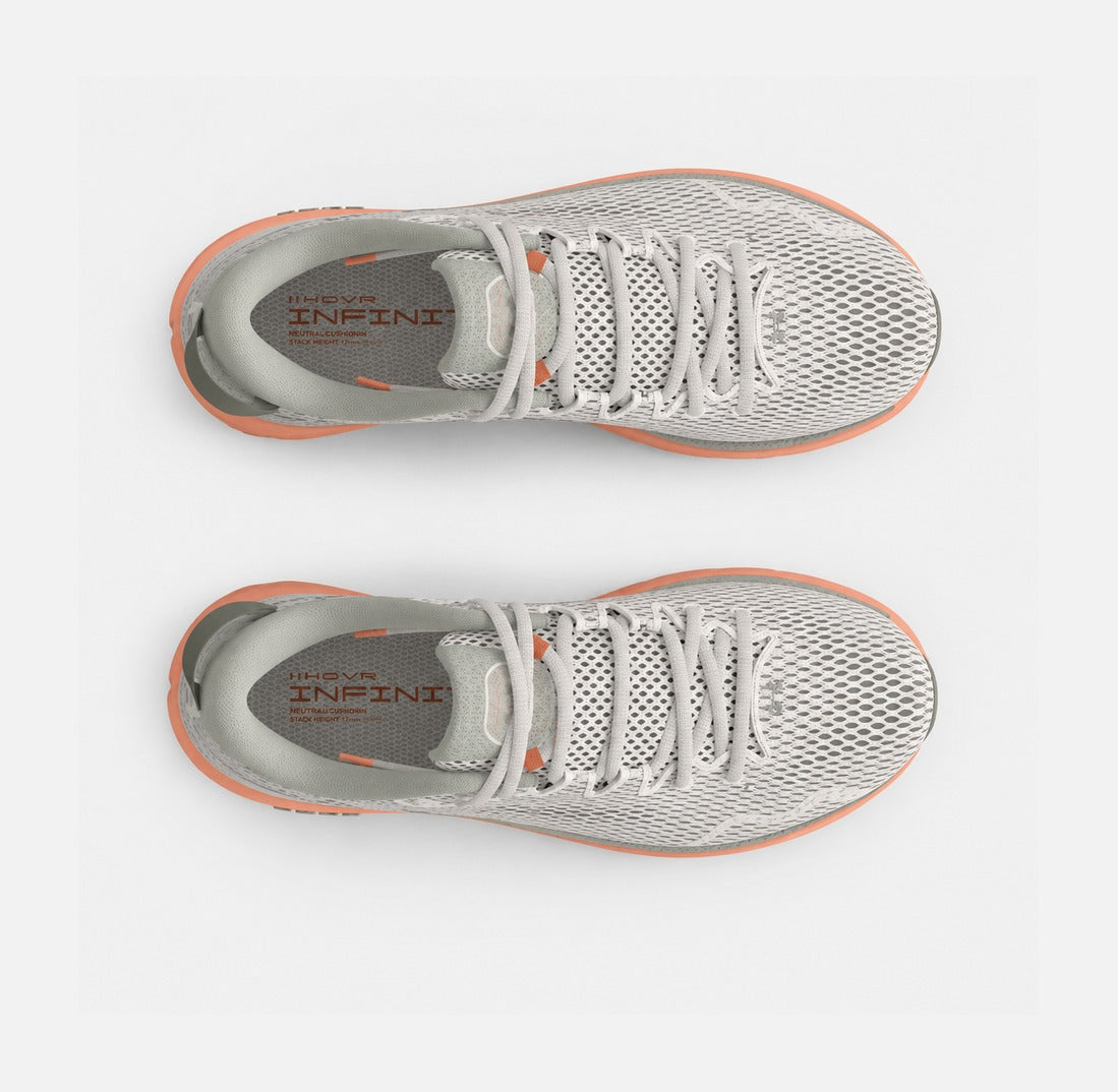 Дамски маратонки Under Armour HOVR Infinite 5 White Clay / Bubble Peach / Varsity Blue 3026550-301