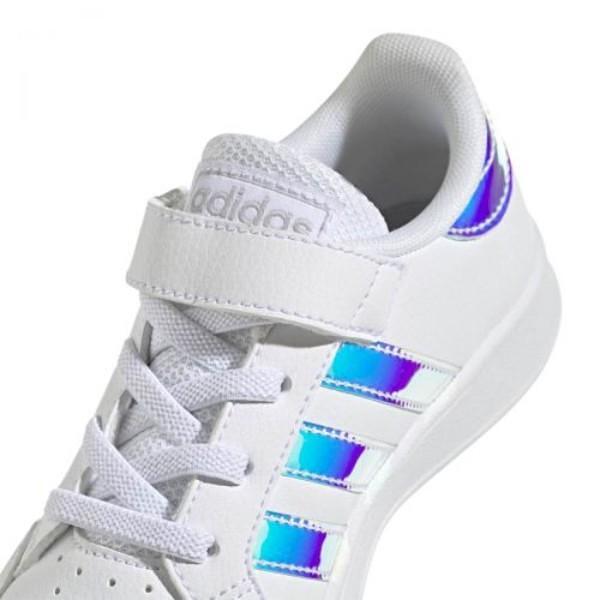 Παιδικά αθλητικά παπούτσια ADIDAS BREAKNET Λευκό με ιριδίζουσες ρίγες