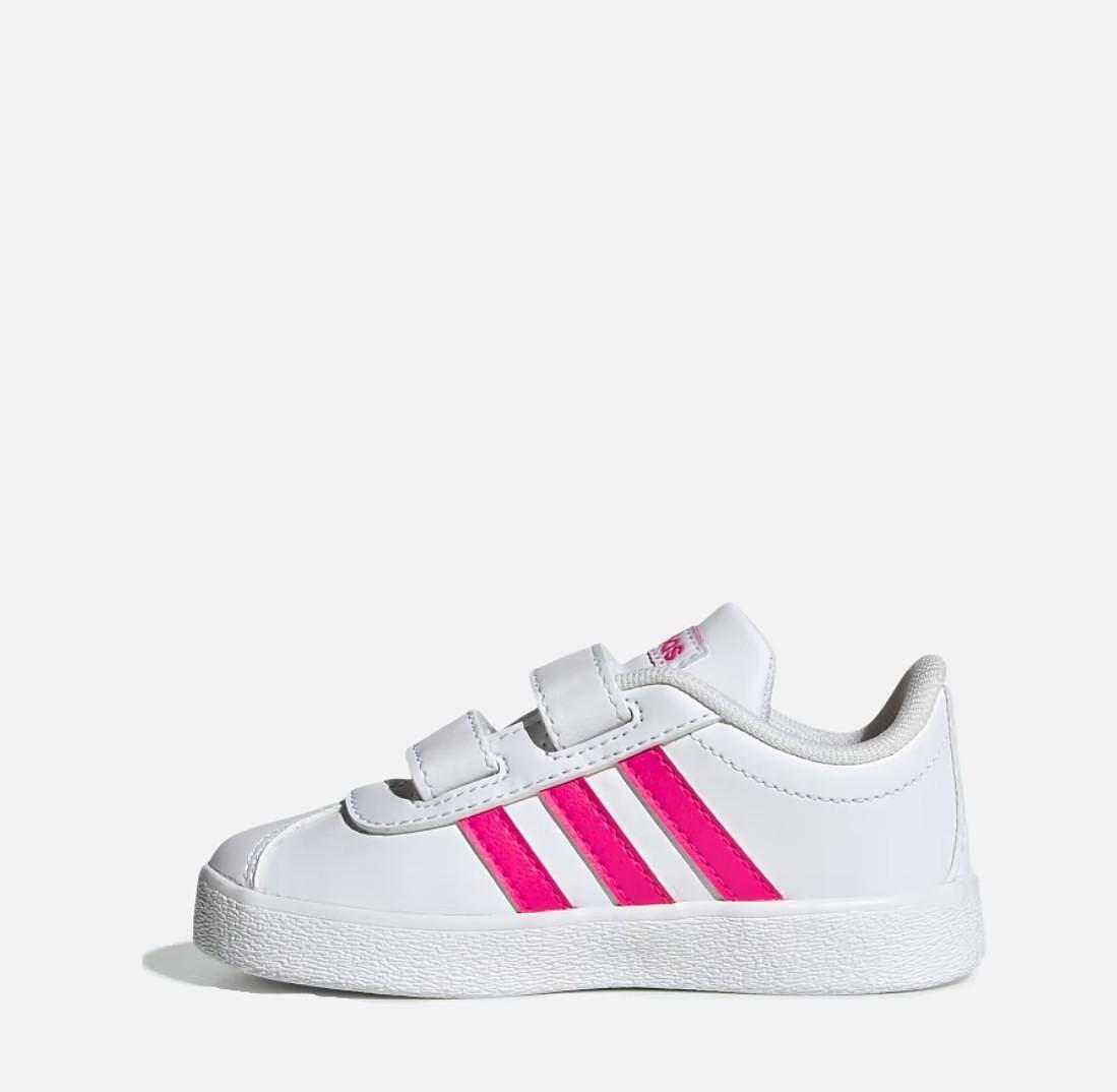 Βρεφικά αθλητικά παπούτσια Adidas VL Court White/Pink EG3890