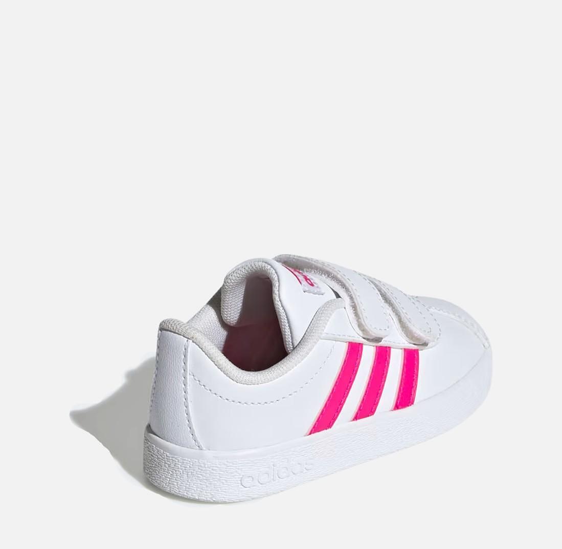 Βρεφικά αθλητικά παπούτσια Adidas VL Court White/Pink EG3890