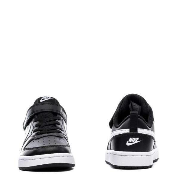 Детски спортни обувки NIKE COURT BOROUGH Черни с бяла запетая