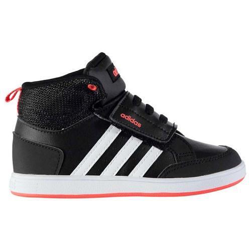 Παιδικά ψηλά sneakers Adidas Hoops Μαύρο/Λευκό BB9973