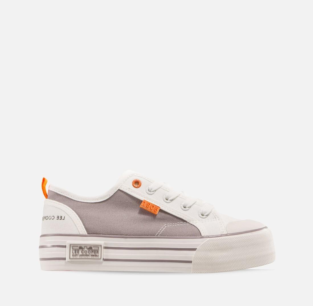 Кецове на платформа Lee Cooper White/Grey LC G 601-06