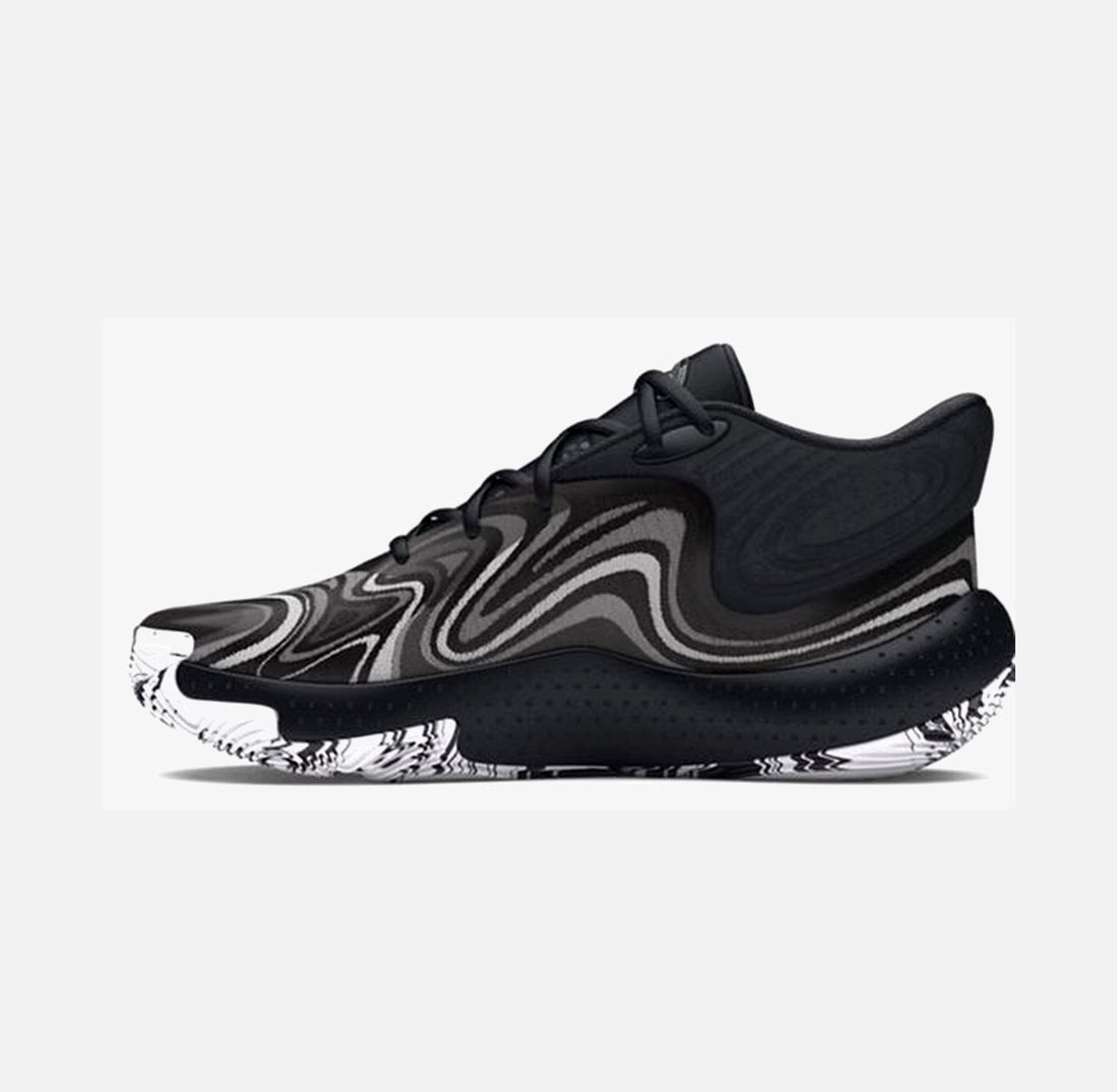 Мъжки баскетболни маратонки Under Armour Spawn 6 Mid Black / Distant Gray / Mod Gray 3027647-001