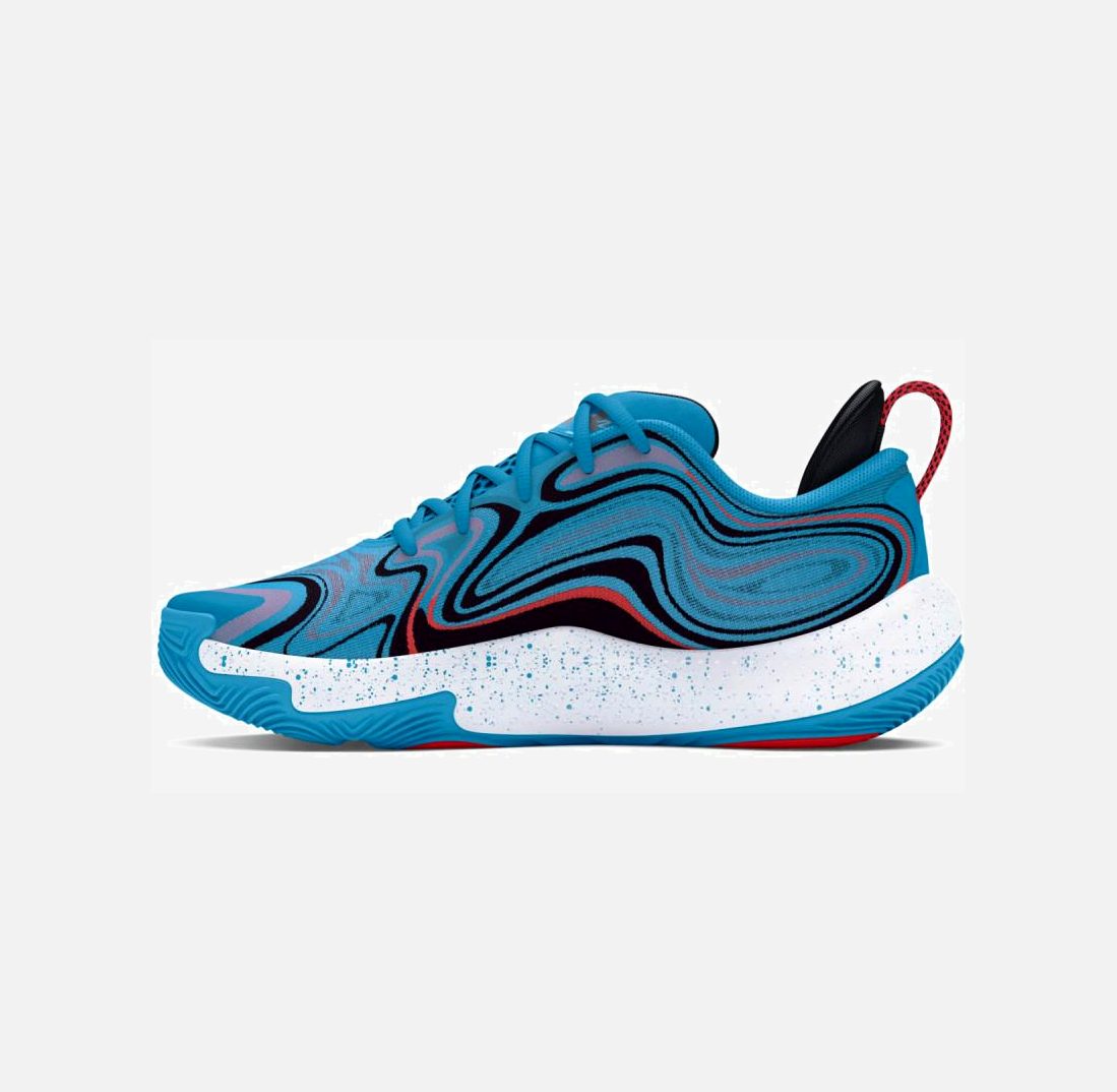 Мъжки баскетболни маратонки Under Armour Spawn 6 MM Blue / Capri Red / Solstice 3027259-400
