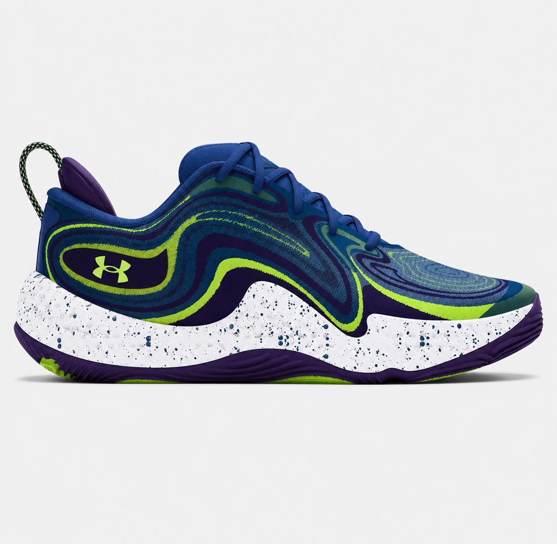 Мъжки баскетболни маратонки Under Armour Spawn 6 SOS Tech Blue / Morph Green 3028340-400