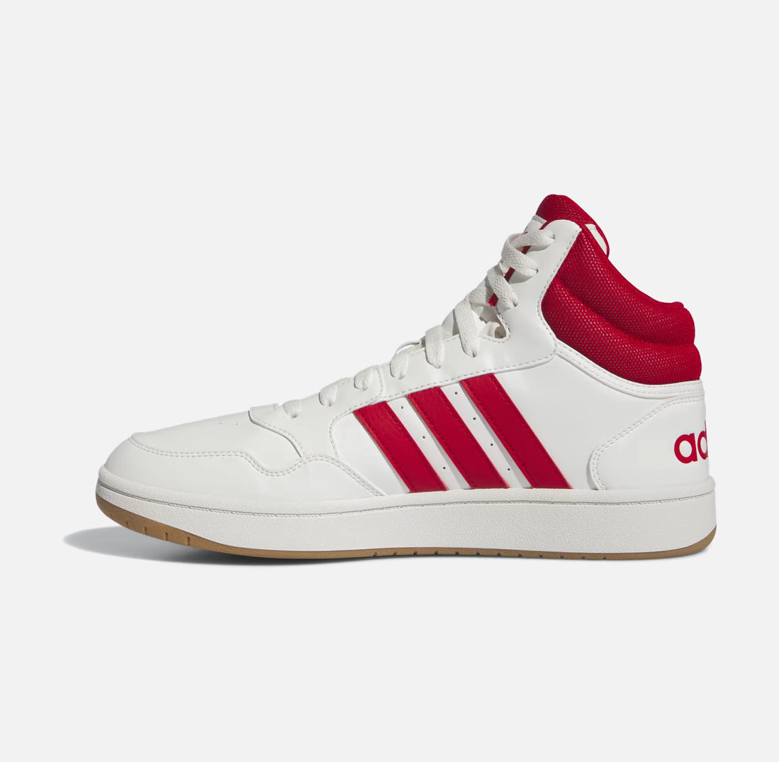Мъжки кецове ADIDAS Hoops 3.0 Mid White/Red/Gum IG5569