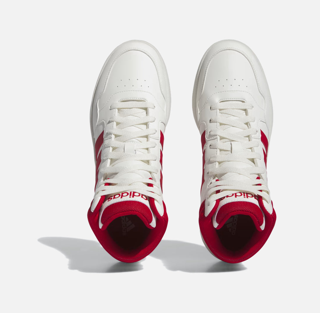 Мъжки кецове ADIDAS Hoops 3.0 Mid White/Red/Gum IG5569