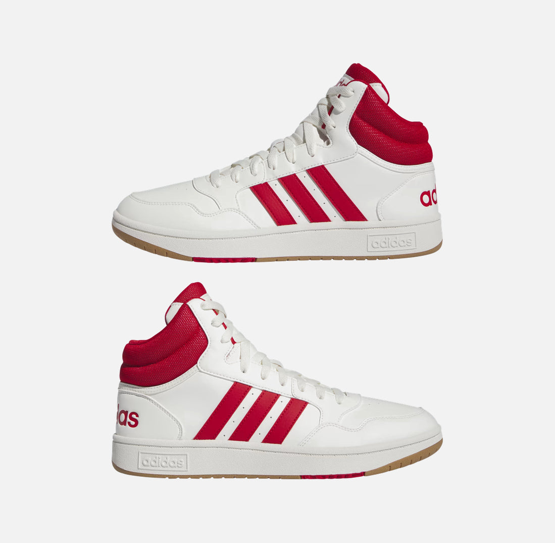 Мъжки кецове ADIDAS Hoops 3.0 Mid White/Red/Gum IG5569