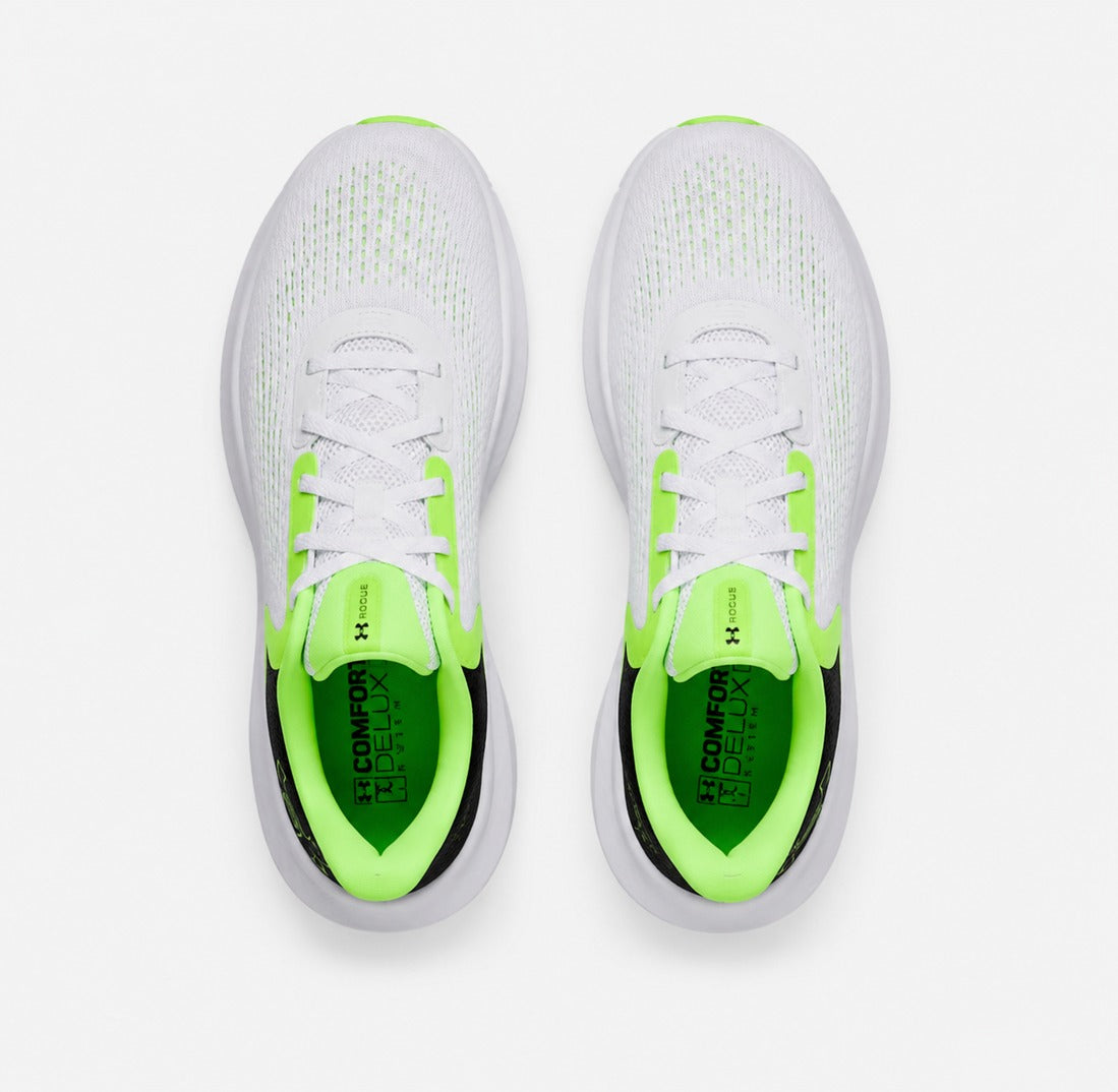 Мъжки маратонки Under Armour Charged Rogue 5 White/Black/Hyper Green 3028256-101