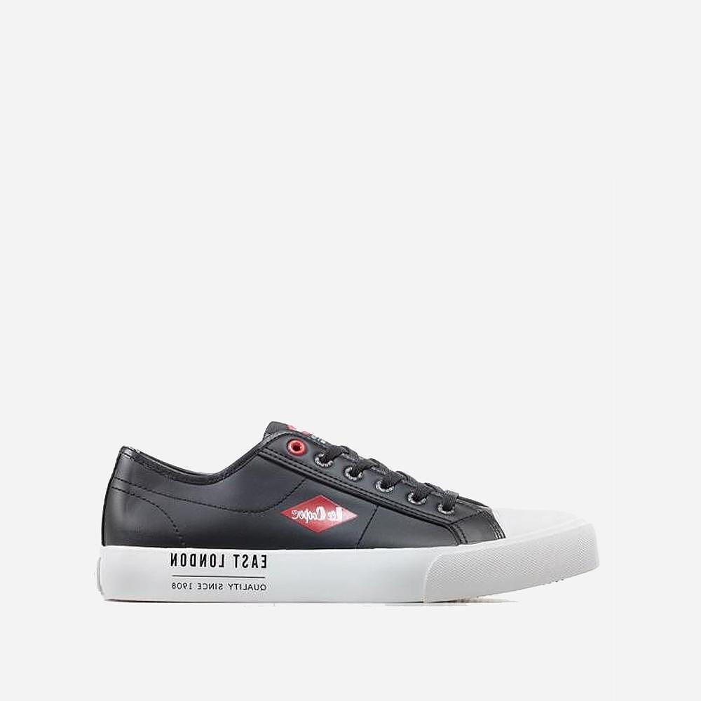 Мъжки ниски кожени кецове LEE COOPER Черно