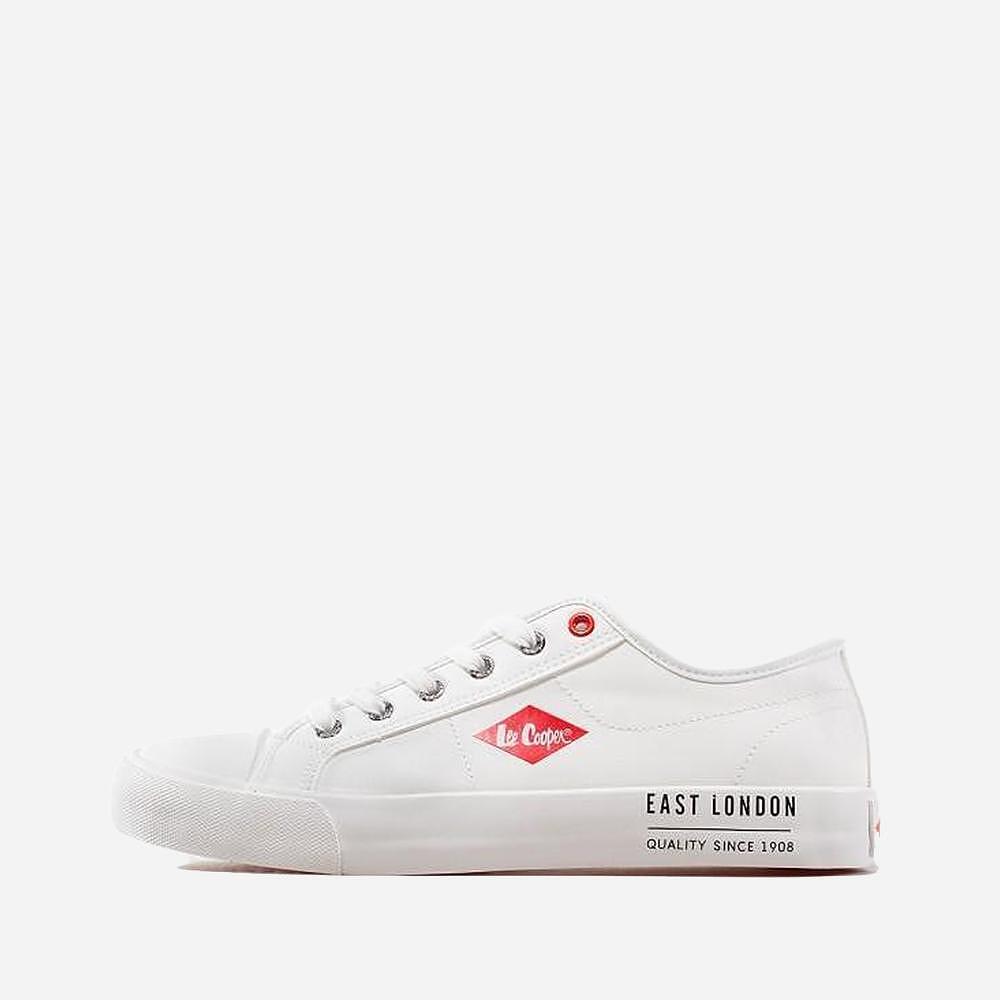Ниски кожени кецове LEE COOPER Бяло