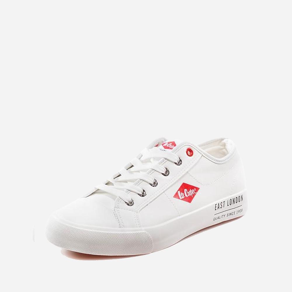 Ниски кожени кецове LEE COOPER Бяло
