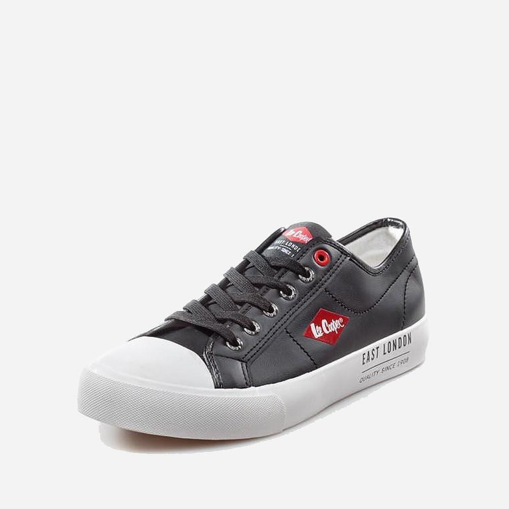 Ниски кожени кецове LEE COOPER Черно