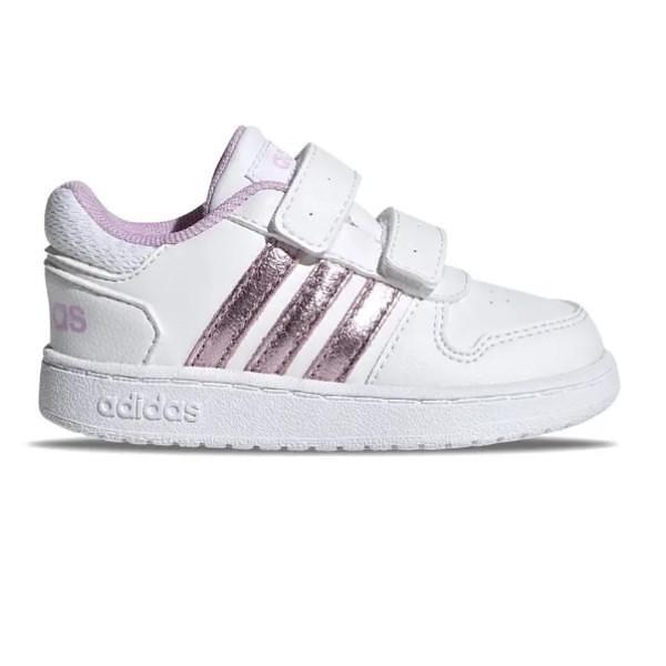 Бебешки спортни обувки ADIDAS HOOPS Бяло
