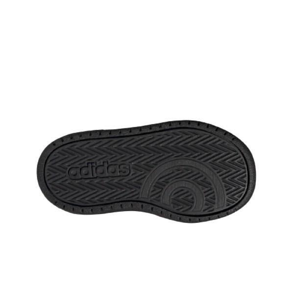 Бебешки спортни обувки ADIDAS HOOPS Бяло с червени ленти