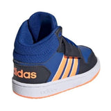 Βρεφικά αθλητικά παπούτσια ADIDAS Hoops Μπλε με πορτοκαλί ρίγες