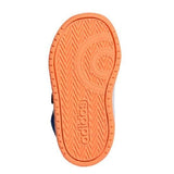 Βρεφικά αθλητικά παπούτσια ADIDAS Hoops Μπλε με πορτοκαλί ρίγες