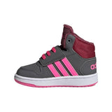 Adidași pentru bebeluși ADIDAS Hoops MID 2.0 Gri/Roz GZ7798