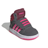 Adidași pentru bebeluși ADIDAS Hoops MID 2.0 Gri/Roz GZ7798