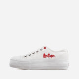 Tenisi de damă din piele cu platformă LEE COOPER Alb