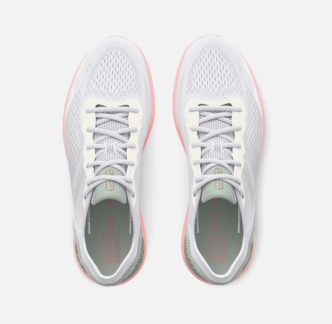 Дамски маратонки Under Armour HOVR Sonic 6 White/Olive Tint/Grove Green 3026128-103