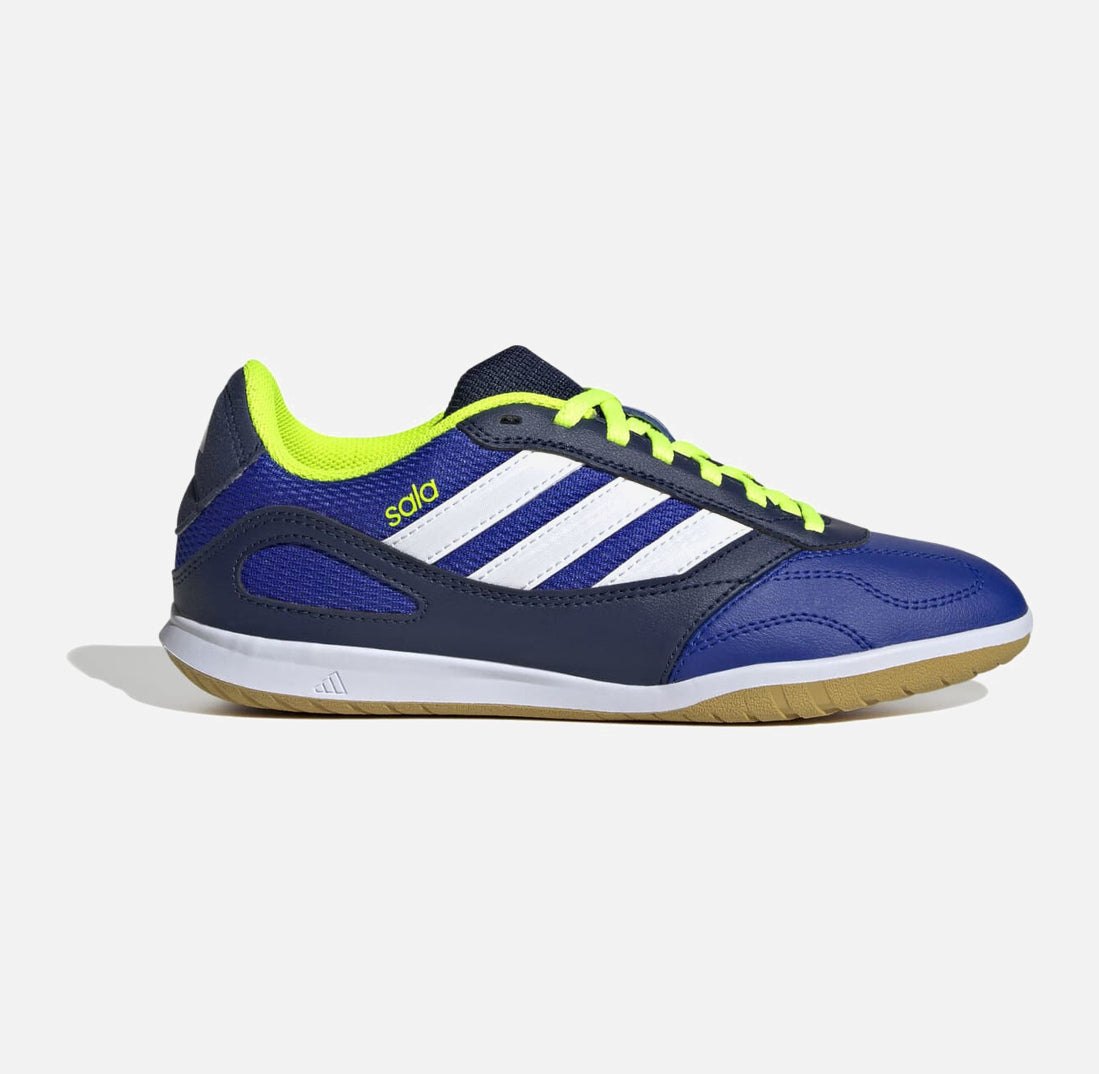 Детски футболни обувки ADIDAS Super Sala III Blue/White/Lime JR5401