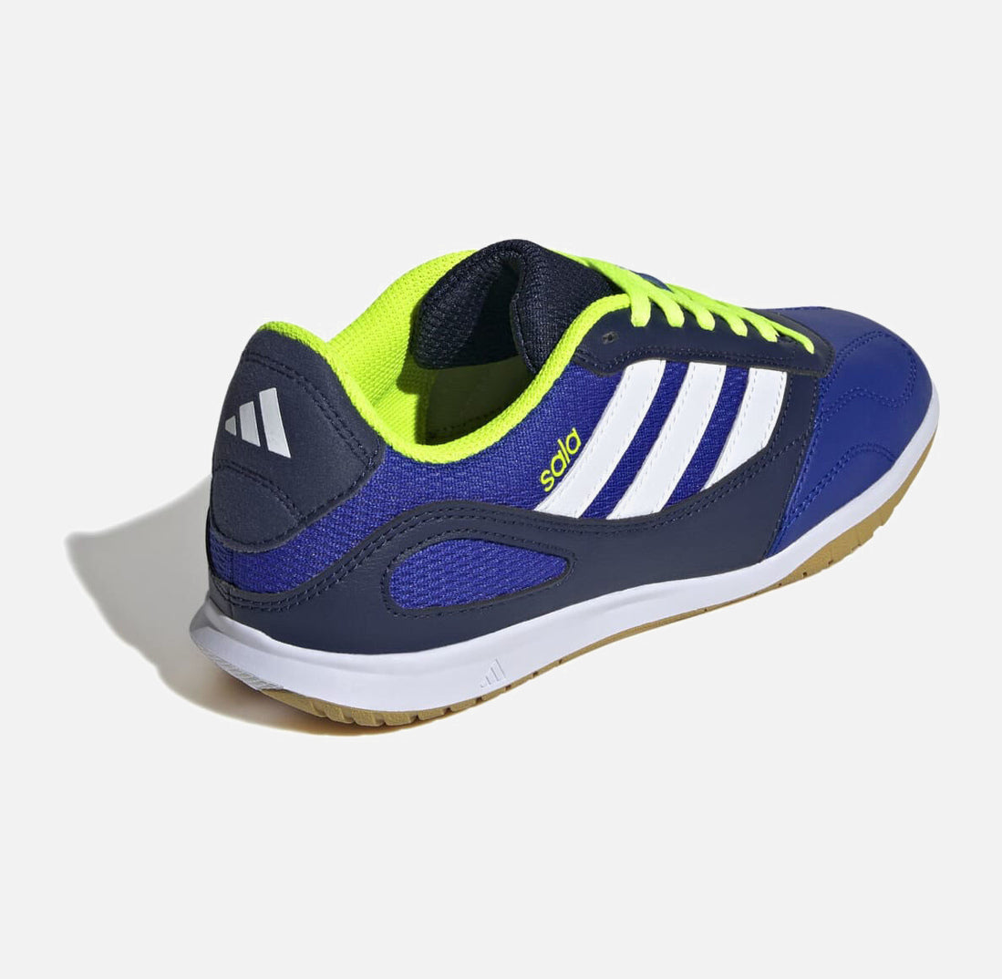 Детски футболни обувки ADIDAS Super Sala III Blue/White/Lime JR5401