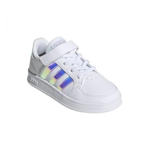 Παιδικά αθλητικά παπούτσια ADIDAS BREAKNET Λευκό με ιριδίζουσες ρίγες