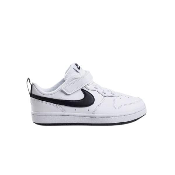 Παιδικά αθλητικά παπούτσια NIKE COURT BOROUGH Λευκό με μαύρο κόμμα
