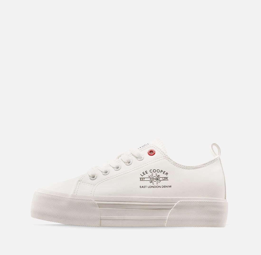 Кецове на платформа Lee Cooper White G-702-25
