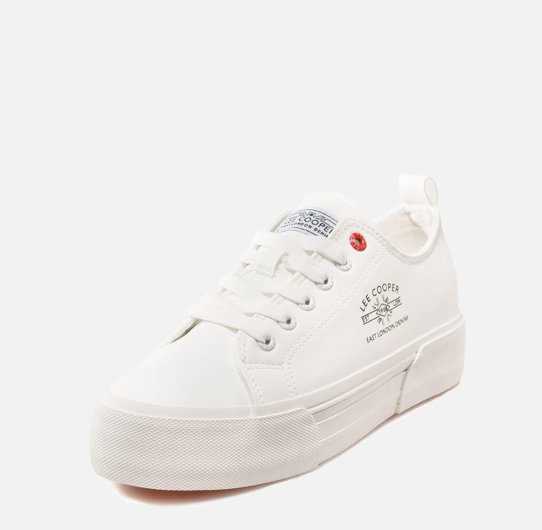 Кецове на платформа Lee Cooper White G-702-25