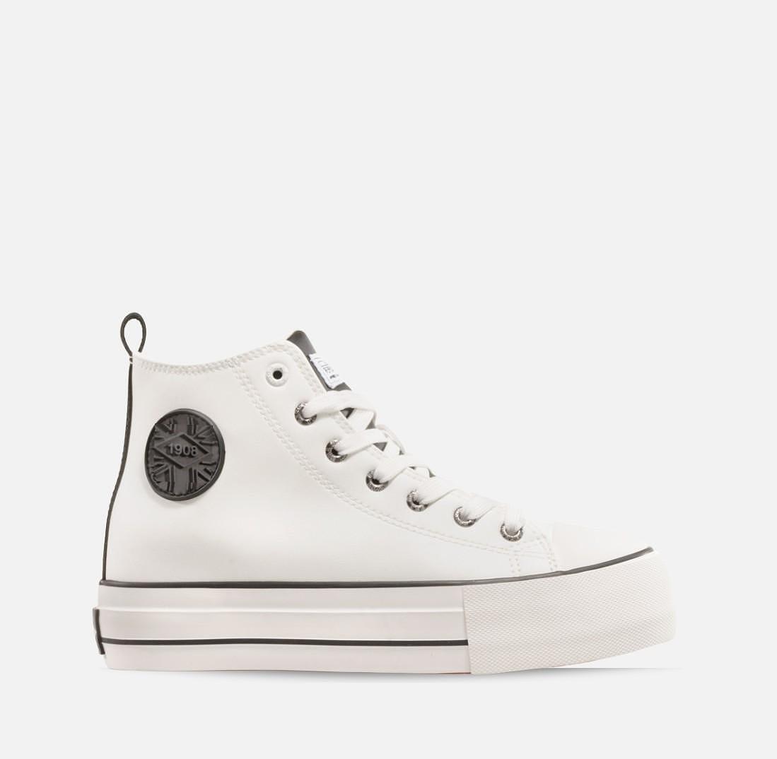 Кецове на платформа Lee Cooper White G-702-26