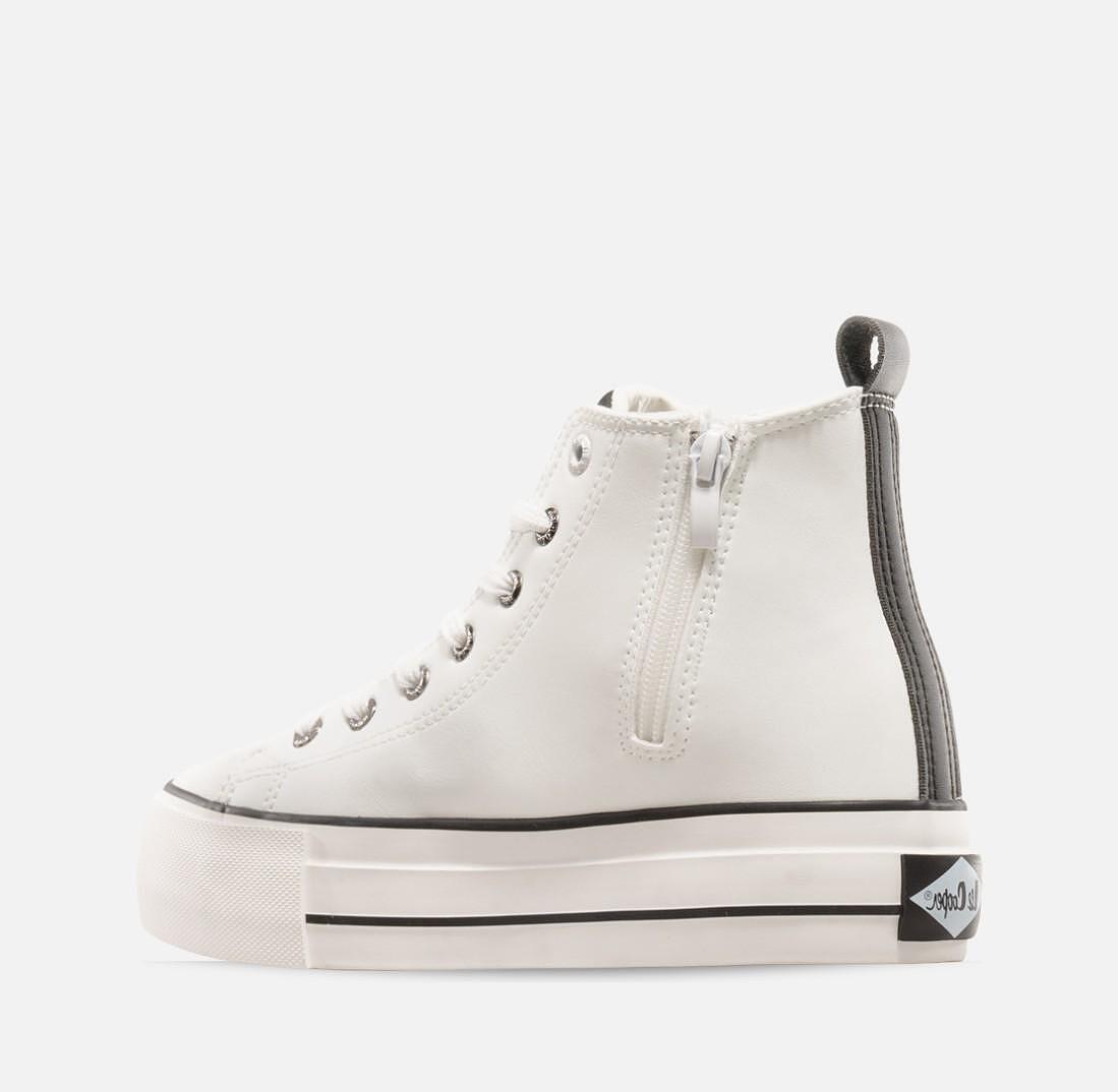 Кецове на платформа Lee Cooper White G-702-26