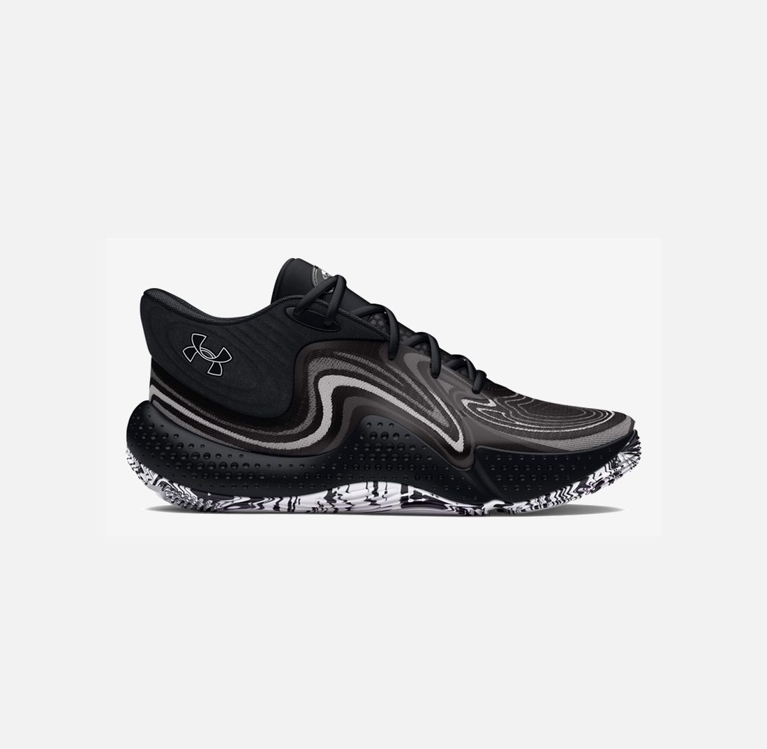 Мъжки баскетболни маратонки Under Armour Spawn 6 Mid Black / Distant Gray / Mod Gray 3027647-001