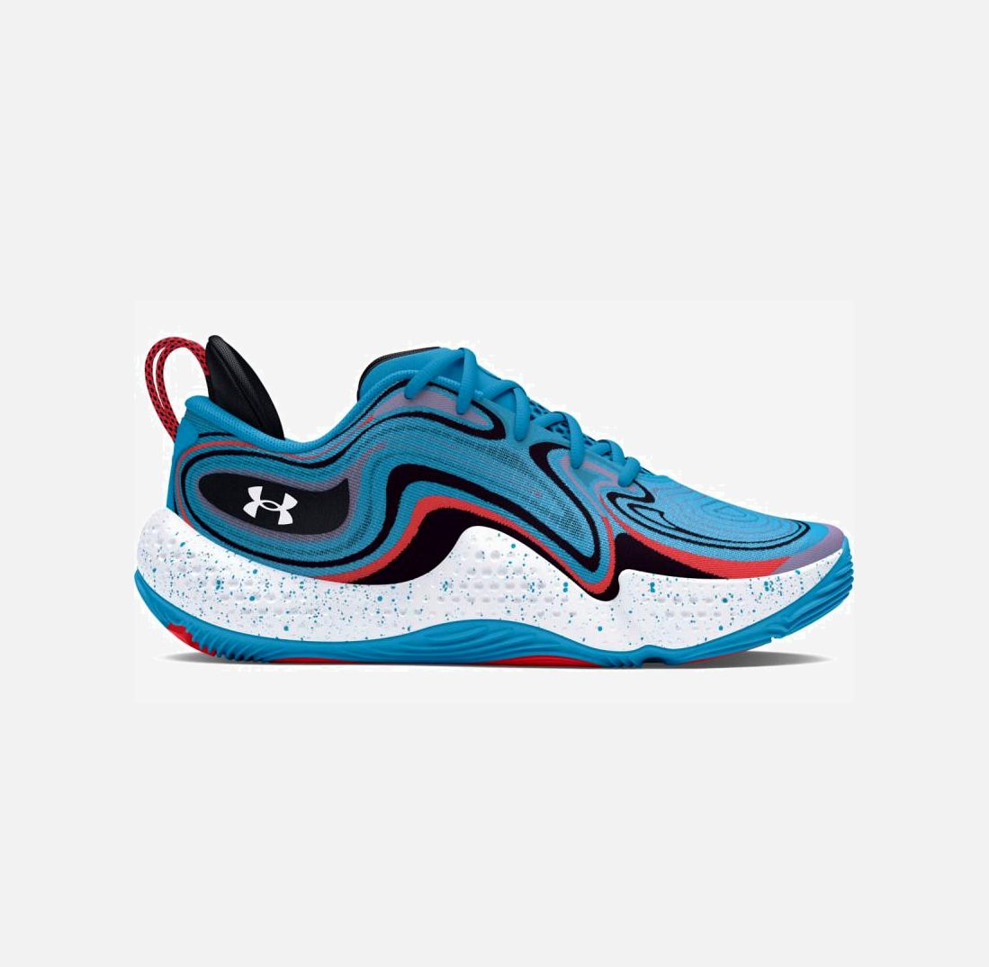 Мъжки баскетболни маратонки Under Armour Spawn 6 MM Blue / Capri Red / Solstice 3027259-400