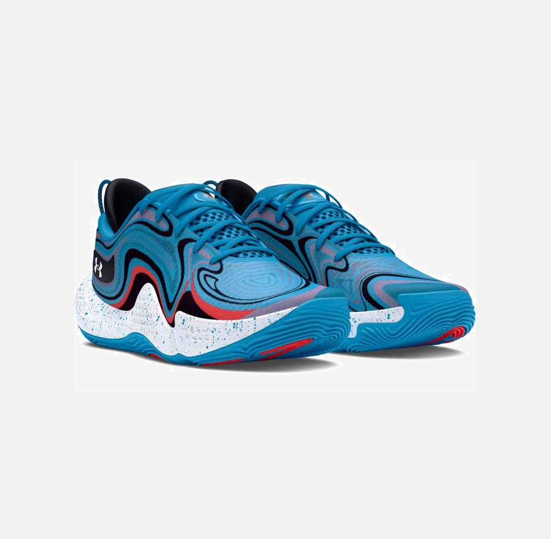 Мъжки баскетболни маратонки Under Armour Spawn 6 MM Blue / Capri Red / Solstice 3027259-400