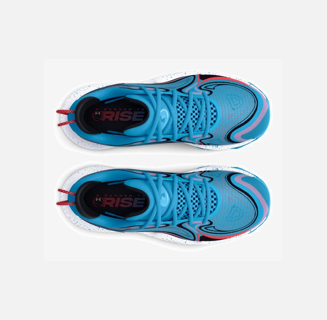 Мъжки баскетболни маратонки Under Armour Spawn 6 MM Blue / Capri Red / Solstice 3027259-400