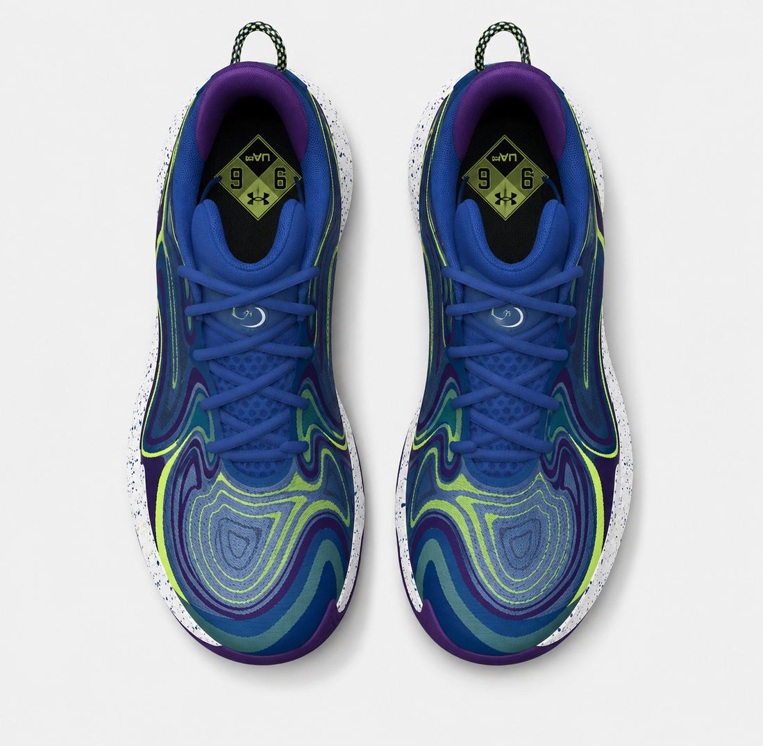 Мъжки баскетболни маратонки Under Armour Spawn 6 SOS Tech Blue / Morph Green 3028340-400