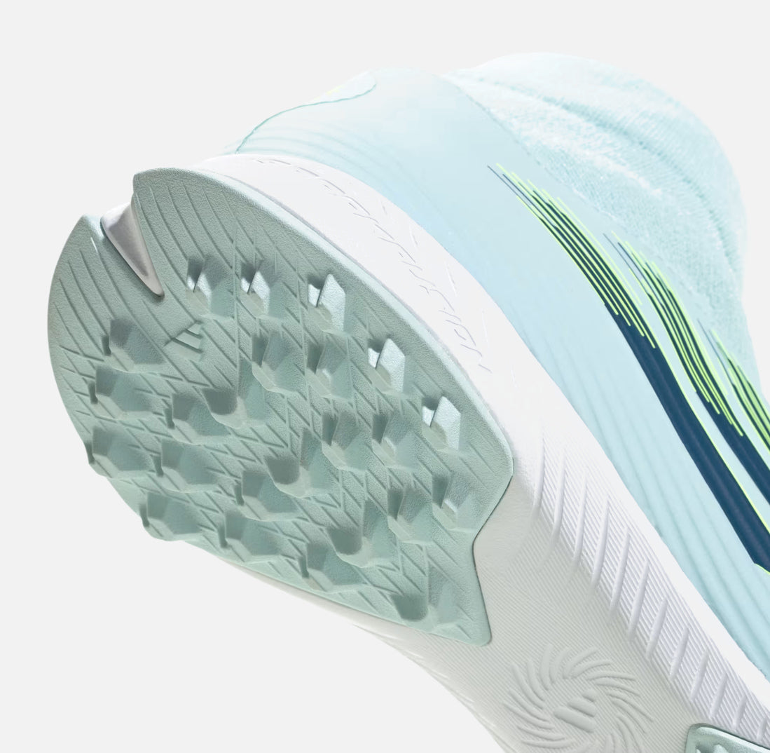 Ghete de fotbal pentru bărbați tip crampoane ADIDAS F50 Sparkfusion League TF Albastru/Petrol/Galben JR9003