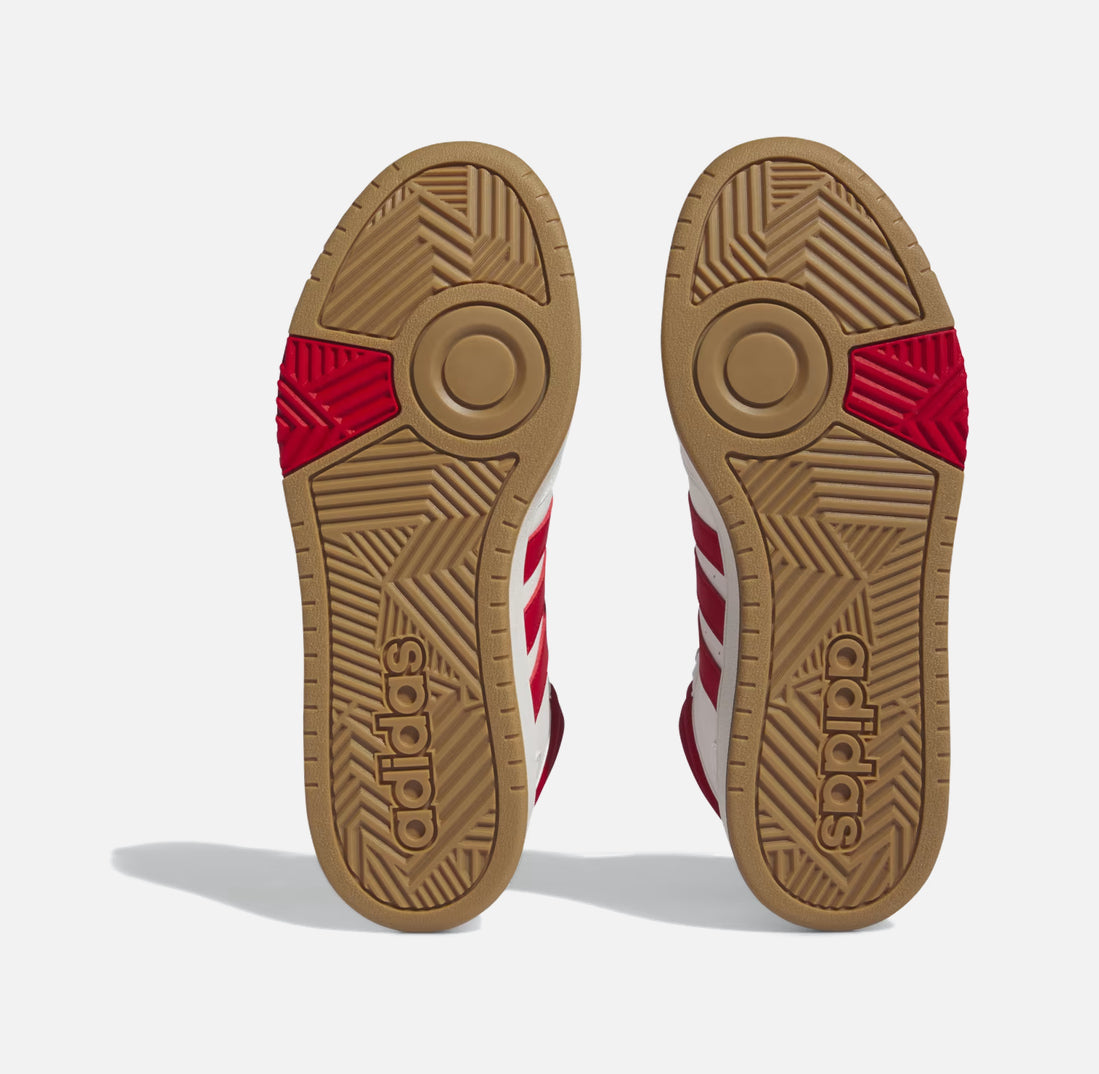 Мъжки кецове ADIDAS Hoops 3.0 Mid White/Red/Gum IG5569