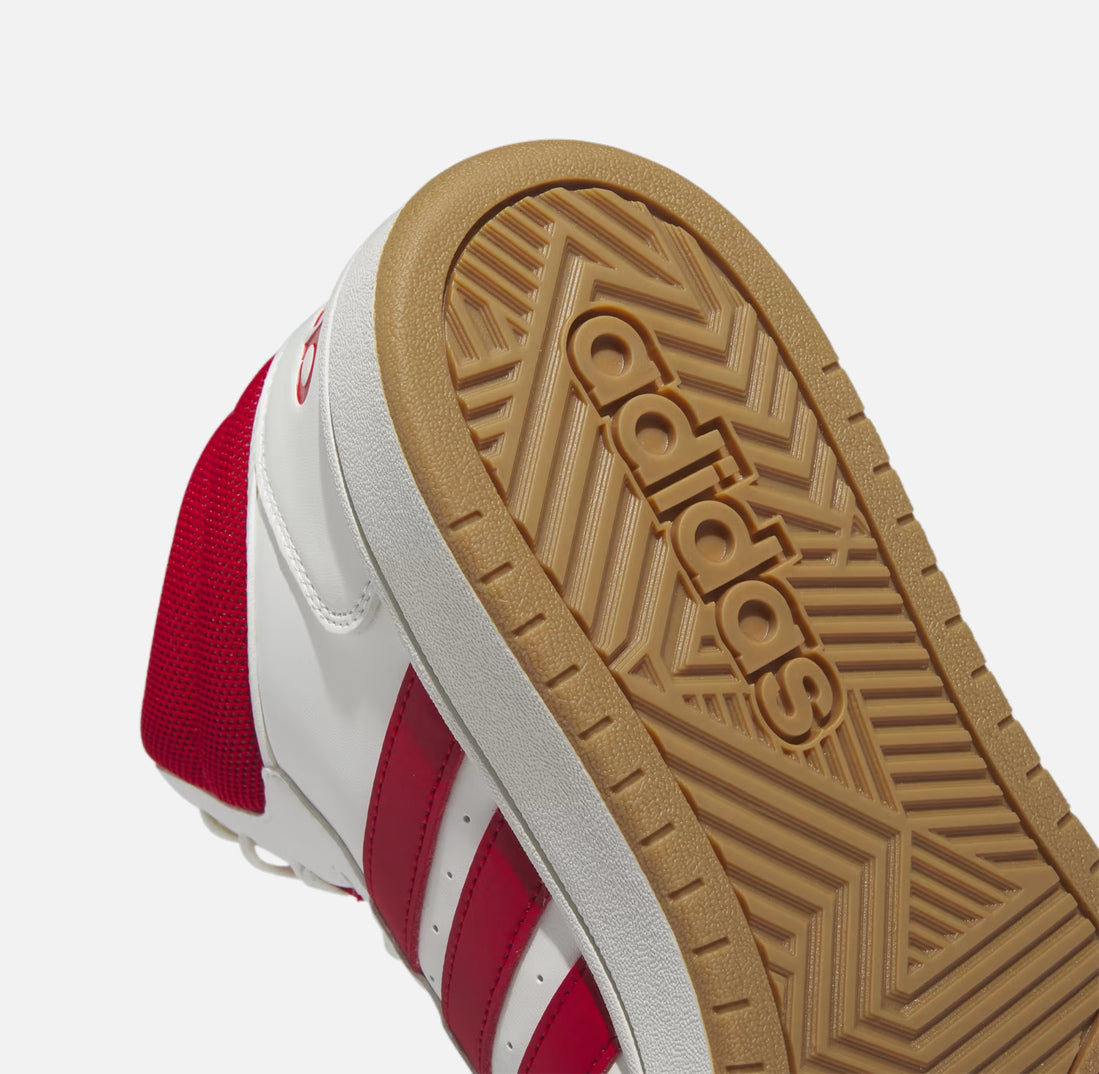 Мъжки кецове ADIDAS Hoops 3.0 Mid White/Red/Gum IG5569