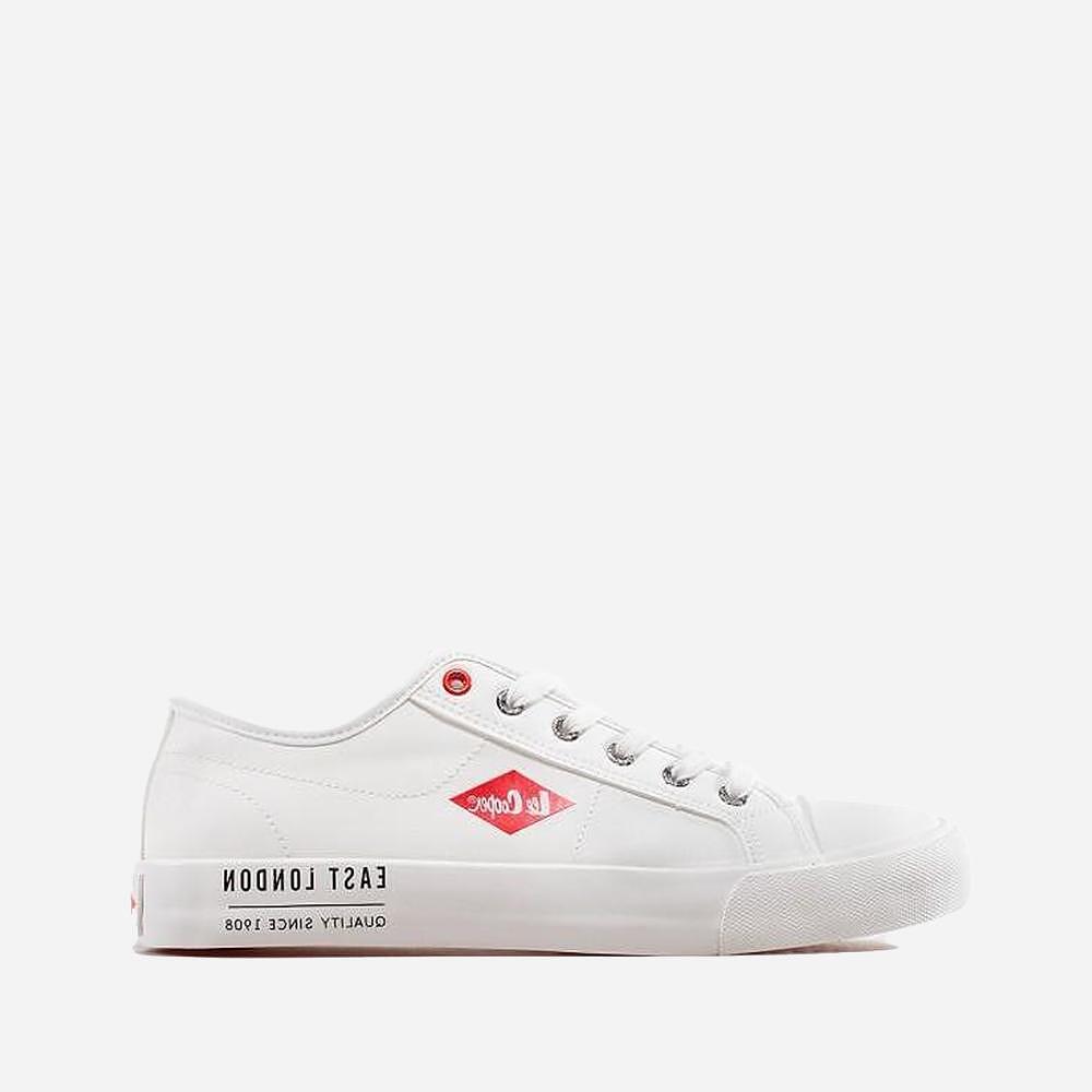 Ниски кожени кецове LEE COOPER Бяло