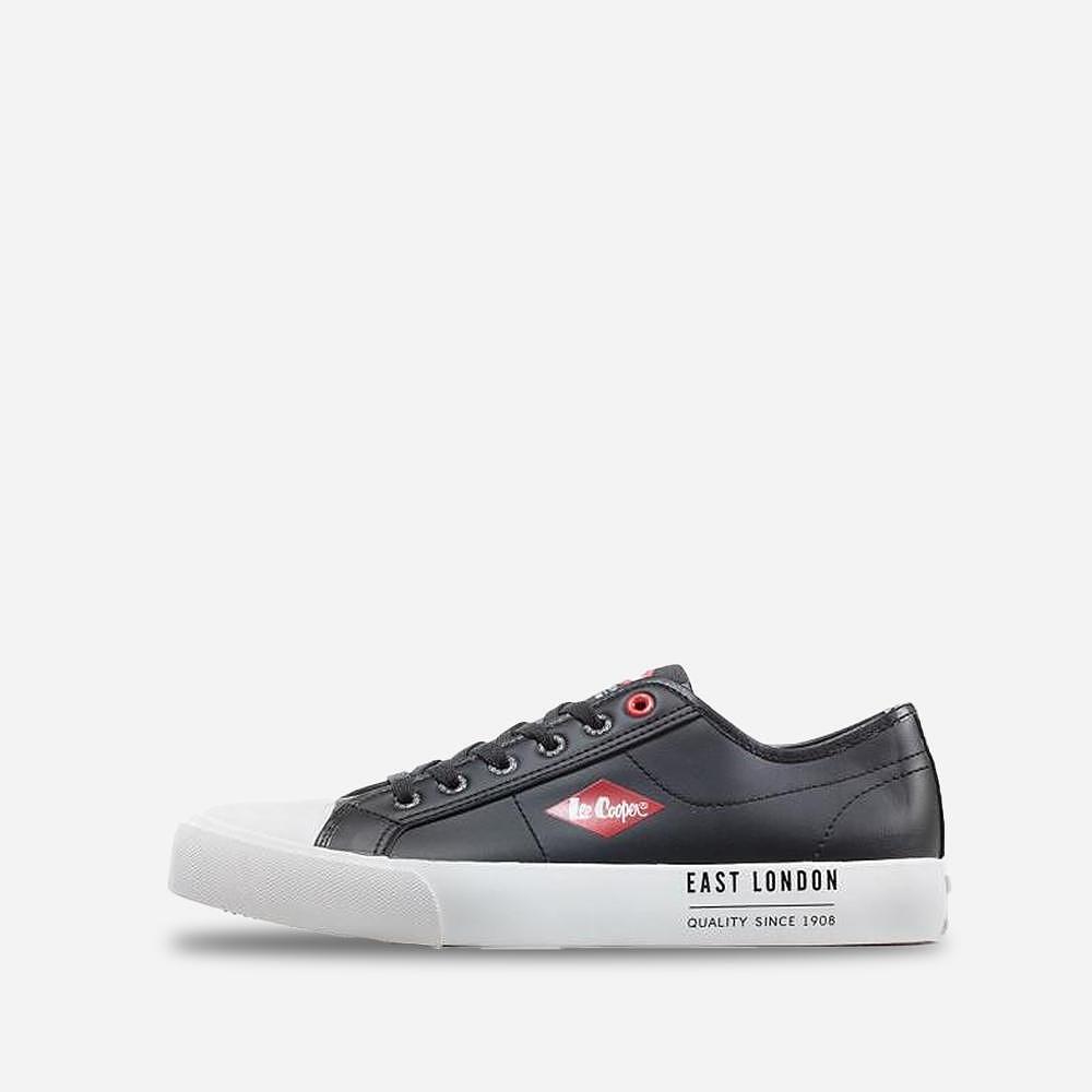 Ниски кожени кецове LEE COOPER Черно
