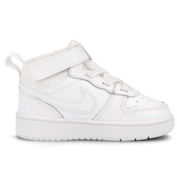 Ψηλά αθλητικά παπούτσια μωρού NIKE COURT BOROUGH Λευκό